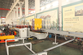 40 60 70 OCTAGONAL TUBE ROLL FORMING MACHINE WITH 25 TONS PUNCHING MACHINE