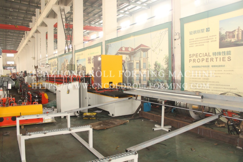 40 60 70 OCTAGONAL TUBE ROLL FORMING MACHINE WITH 25 TONS PUNCHING MACHINE