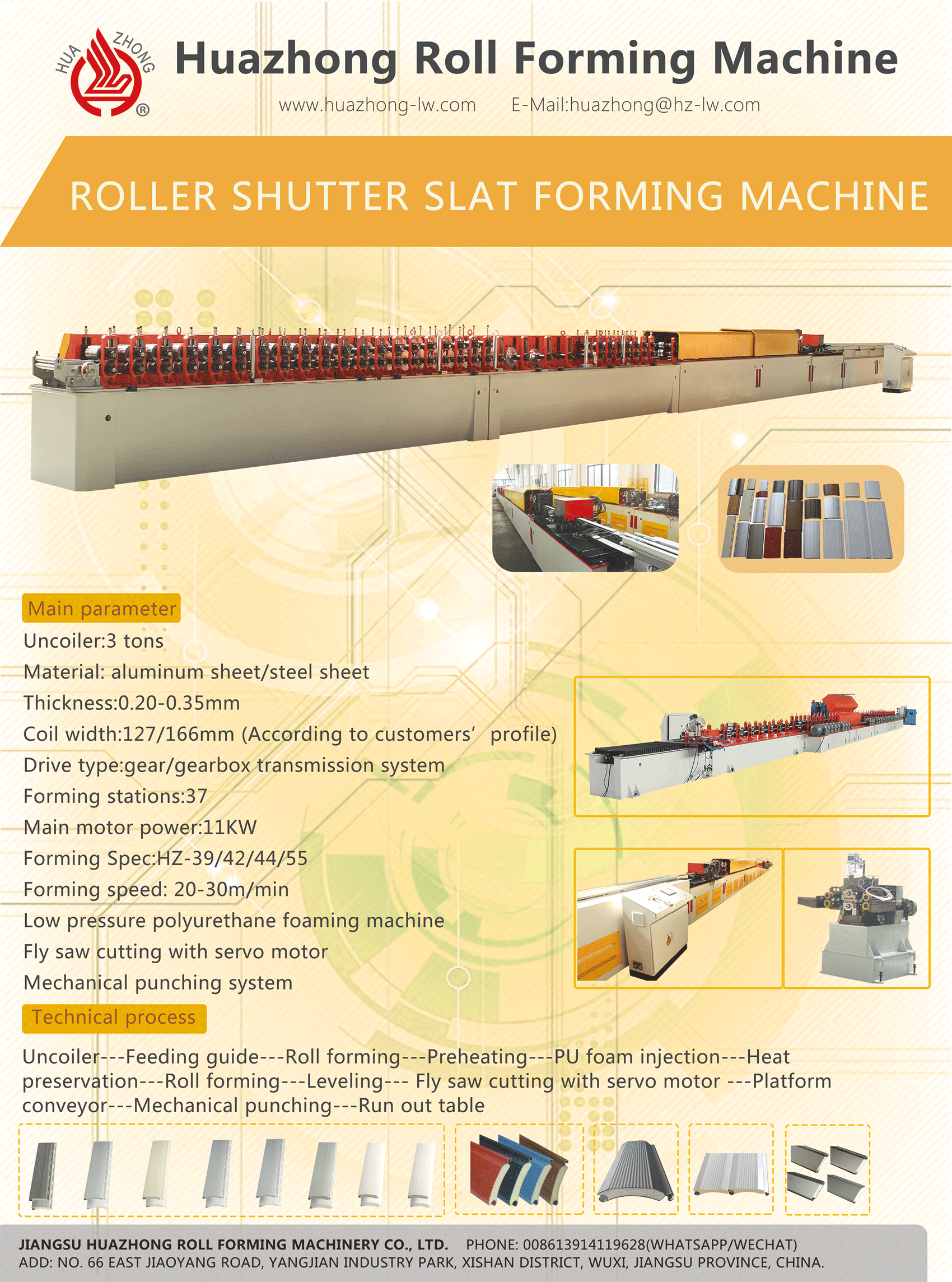4455Roller shutter slat machine