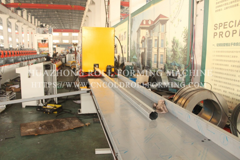 40 60 70 OCTAGONAL TUBE ROLL FORMING MACHINE WITH 25 TONS PUNCHING MACHINE