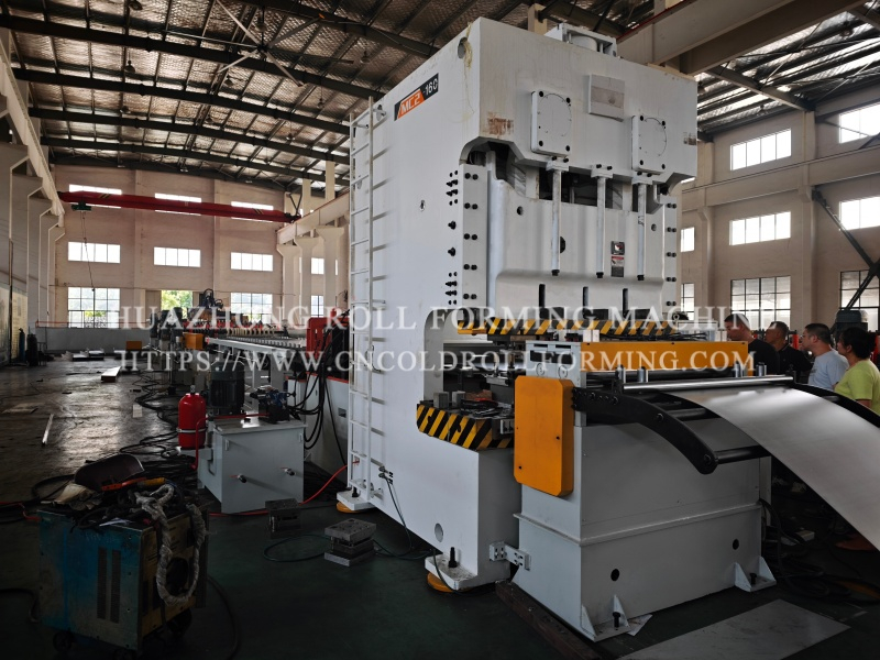 CABLE TRAY ROLL FORMING MACHINE WITH 160 TONS PUNCHING MACHINE