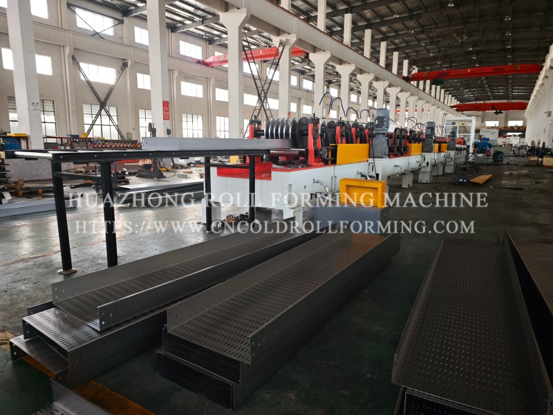 CABLE TRAY ROLL FORMING MACHINE WITH 160 TONS PUNCHING MACHINE